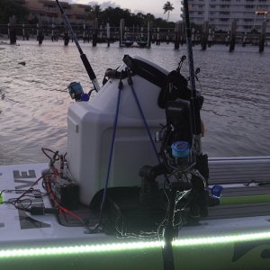 Live well, Depth Finder, and Catamaran Paddle Board Fishing on L4Expedition by Live Watersports