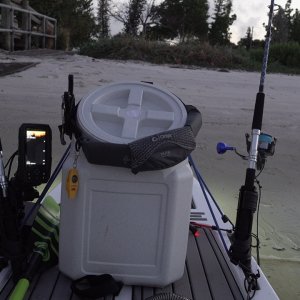 Depth Finder and Livewell on Catamaran Paddle Board Fishing on L4Expedition by Live Watersports