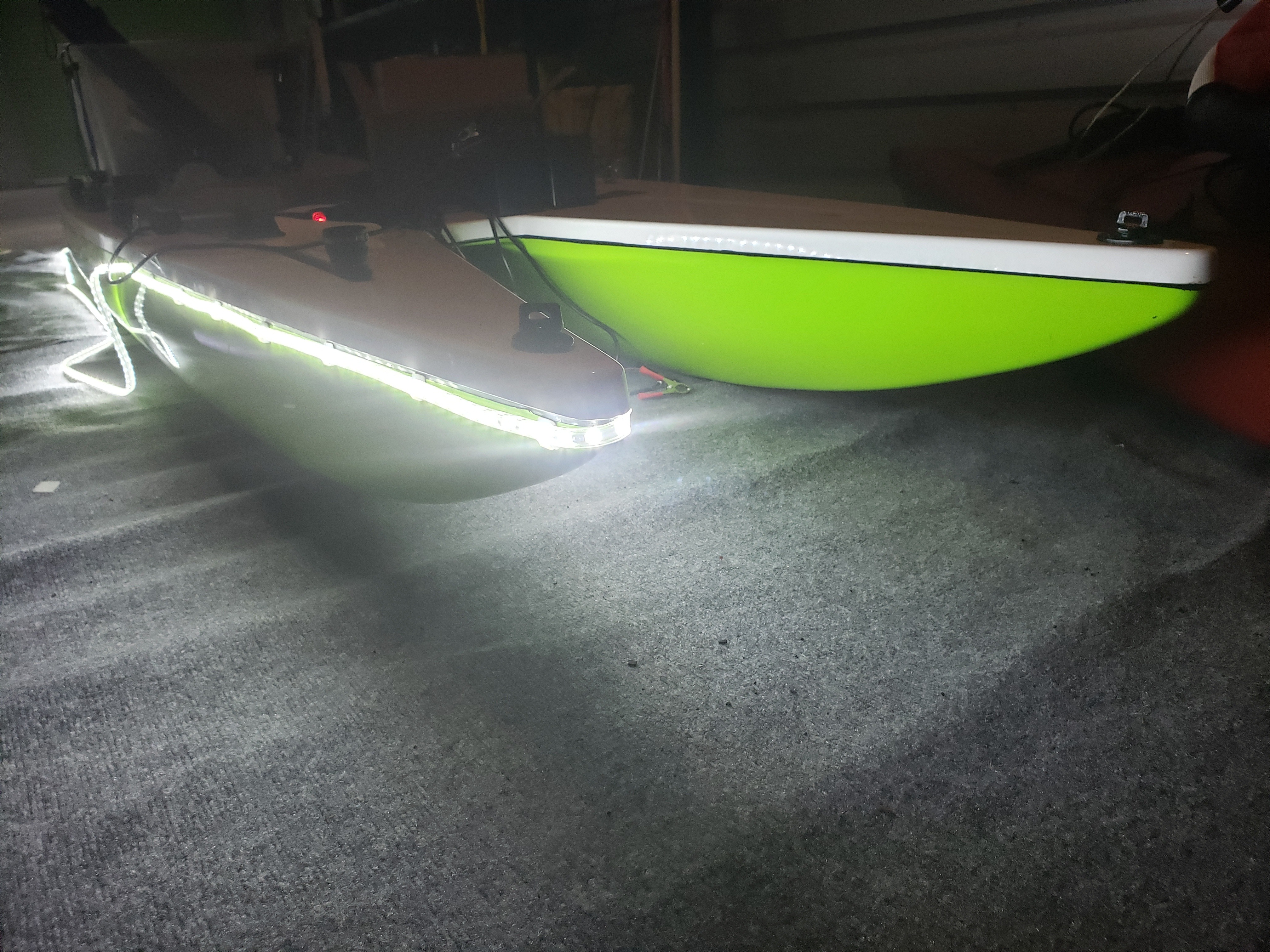 Catamaran Paddle Board Fishing on L4Expedition by Live Watersports Lights